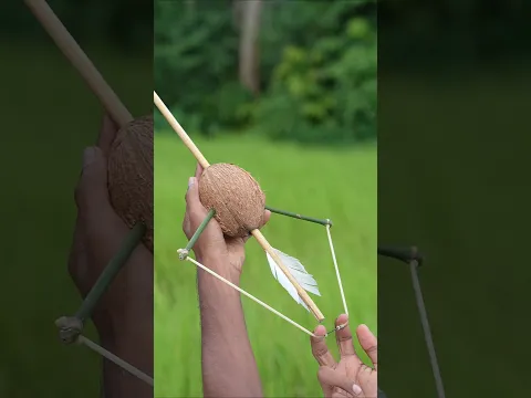 Amazing Coconut Craft & Beautiful Bamboo Arrow 🎯 | Bamboo Art #Shorts