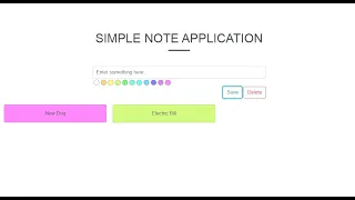 Simple Note Application in JavaScript