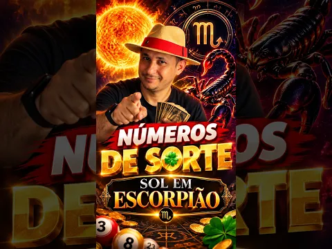 ♏🔥 NÚMEROS DA SORTE PARA O SOL EM ESCORPIÃO! 🍀