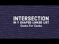 Intersection Point in Y Shaped Linked Lists - GeeksforGeeks