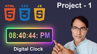Digital clock in JavaScript with HTML CSS and JavaScript Create Colorful Digital clock in Java