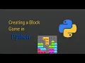 Creating a 2D Graphics Game in Python BLOCK GAME IN PYTHON with Tkinter Canvas