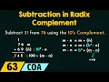 Subtraction in Radix Complement
