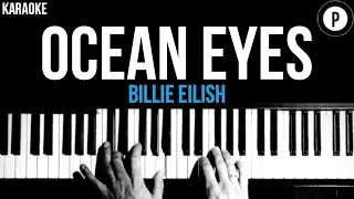 billie eilish ocean eyes karaoke slower acoustic piano instrumental cover lyrics