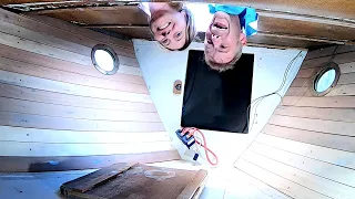 Cutting A HUGE Hole In Our Boat & Installing An eBay Hatch | Sailboat Story 209