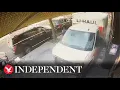 Moment U-Haul van almost runs over pedestrian during Brooklyn rampage