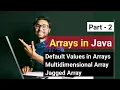 Arrays in java Array in java programming 1D 2D Arrays Jagged - Part 2 2022-23