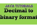 Decimal to Binary Format
