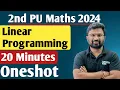 Linear Programming LPP Oneshot All Important Questions 2nd PUC Mathematics Exam 2024