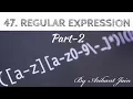 47 Regular Expression Part-2 Python Tutorial By Arihant Jain Study Material