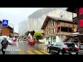 Lauterbrunnen in Fog & Rain 🌧️ Peaceful Autumn Walk in Switzerland's Valley of Waterfalls | 4K 🇨🇭
