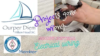 Sailboat electrical repair, solar panels and  biminis on our Catalina 22
