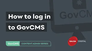 How to log in to GovCMS