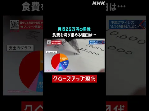 【中流クライシス】月収25万円男性 食費を切り詰める理由は…【クロ現】| NHK | #shorts