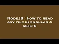 NodeJS How to read csv file in Angular-4 assets
