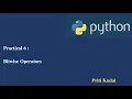 Python Lecture 6 Bitwise Operators