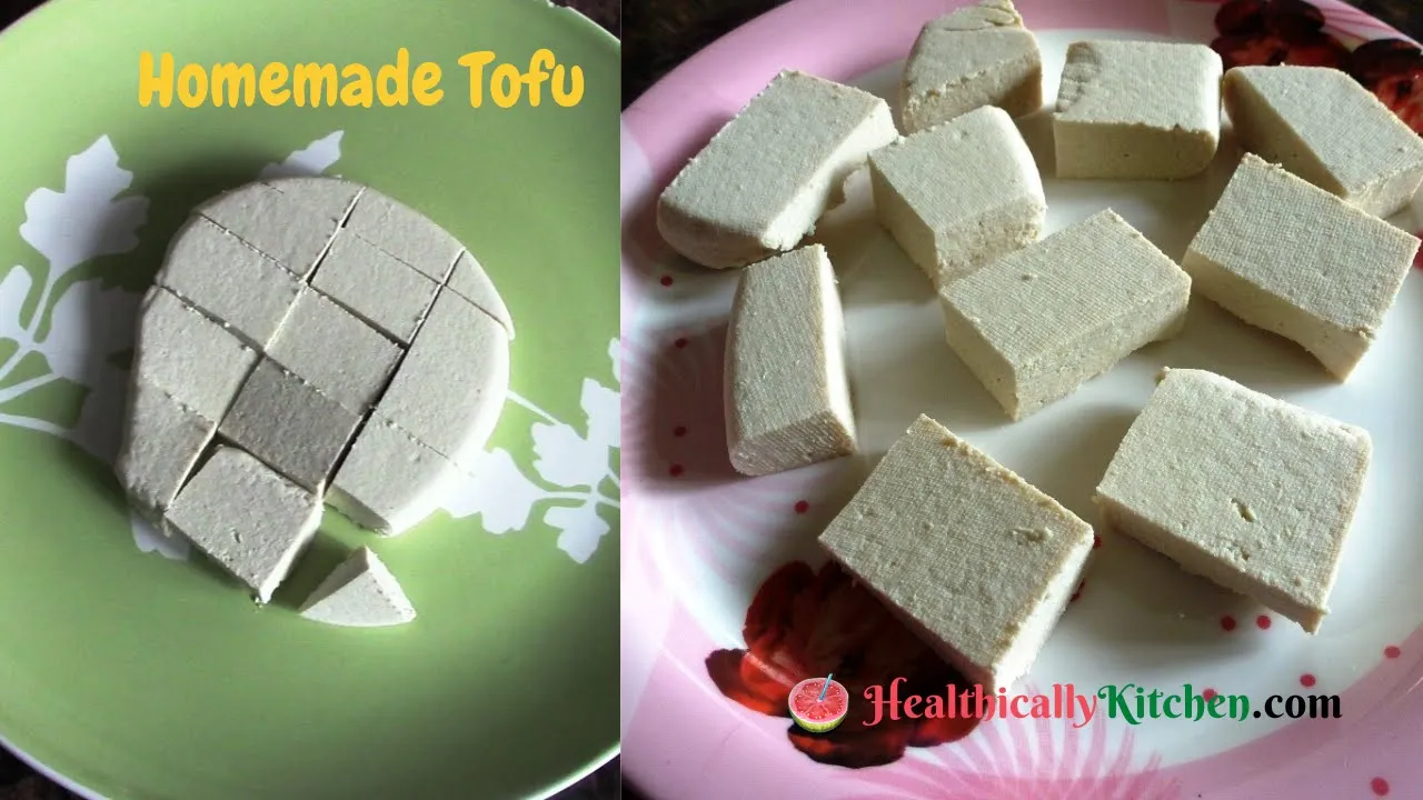 How to make Tofu at home   Homemade tofu from soy milk   Soy paneer recipe