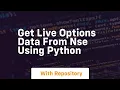 Get live options data from nse using python