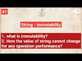 String Immutable Java String object