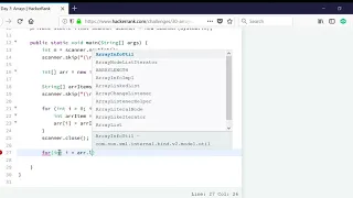 Day 7 Arrays HackerRank JAVA