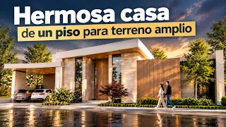 HERMOSA CASA de UN PISO en TERRENO AMPLIO