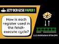 Registers in the FE Cycle 1 1 OCR GCSE Computer Science J277