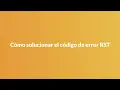 Solucion de Problema Escritorio - Codigo Error RST