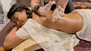 ASMR Relaxing Foot Neck and Shoulder Massage with Oil and Herbal Balm