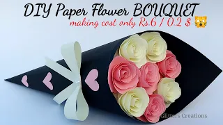 Download How to make Paper Rose Flower Bouquet | DIY Birthday Gift ideas | Easy Craft ideas MP3