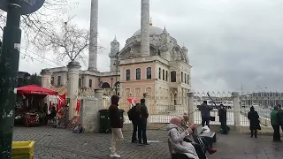 الاذان في تركيا قمة الخشوع روعة اذان العصر من امام جامع اورتاكوي اسطنبول جامع اورطاكوي 