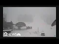 Winter weather in Arizona Whiteout conditions near Flagstaff rain moving into Valley