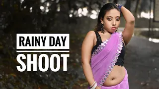 moon rainy day outdoor saree fashion vlog saree lover saree sundori