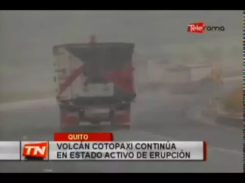 Volcán Cotopaxi continúa en estado activo de erupción