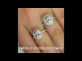 Single vs Double Halo Oval Moissanite Rings