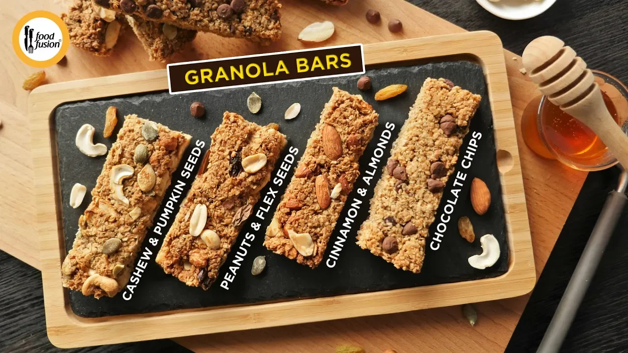 Granola Bars 4 exciting ways Recipe By Food Fusion