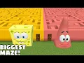 Download Lagu What is the BIGGEST MAZE TO CHOOSE SPONGEBOB OR PATRICK in Minecraft - Gameplay - Coffin Meme