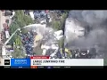 Injuries reported after massive fire at junkyard in Billerica