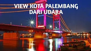 kota palembang dari atas udara cinematic video