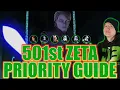 501st Zeta Priority List Breakdown SWGOH