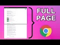 How to Easily Take a FULL PAGE Screenshot on Google Chrome