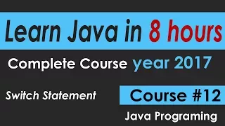 Java Programming Tutorial 12 Switch Statement -