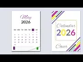 2026 Printable Calendar A4 A3 Friday Highlight Minimal Design Monday Sunday Start Portrait PDF