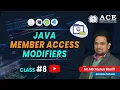 Class JAVA MEMBER ACCESS MODIFIERS Complete Course ACE Engineering College
