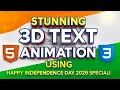 Stunning 3D Text Animation Using HTML CSS Happy Independence Day 2025 Special