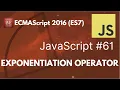 Exponentiation Operator in JavaScript - Everyday-Be-Coding
