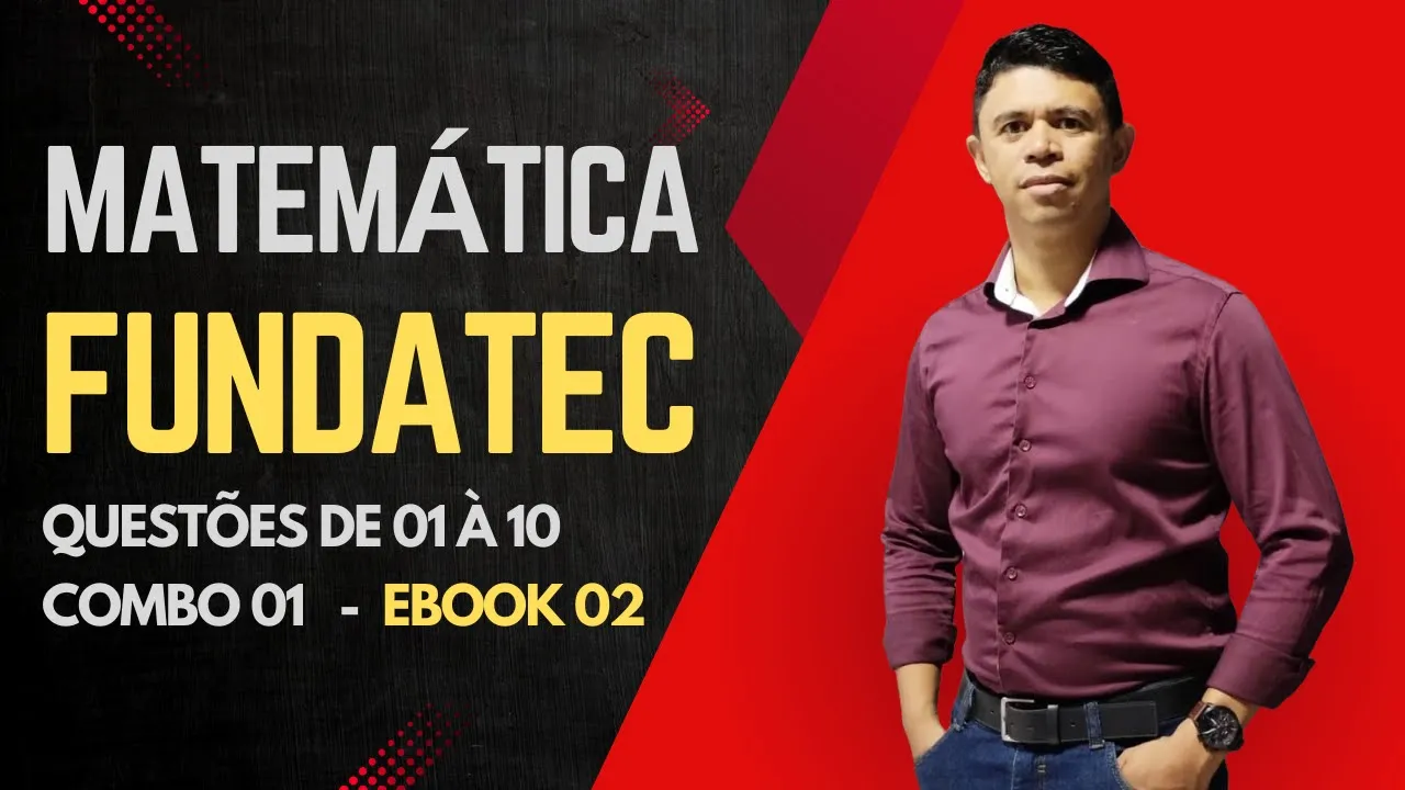 Banca Fundatec 👉  Matemática Nível Médio #matemática Combo 01 Ebook 02 #0110