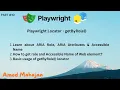 Playwright Locator - getByRole ARIA Role Aria Attribute Accessible Name Basic Usage