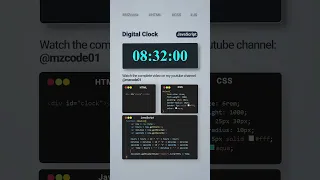 Create Digital Clock Using html CSS JavaScript Project
