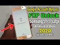 Samsung S7 S7 Edge Google FRP Lock Bypass 2020 ANDROID 8 0 8 1 0 Without PC