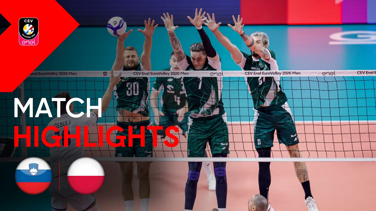 Highlights | Slovenia vs. Poland | CEV Enel EuroVolley 2026 Men | Semi-Final